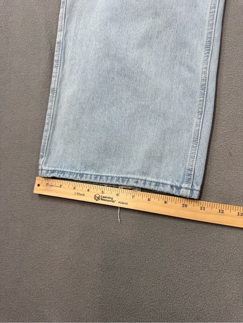 Hollister Low Rise Baggy Light Blue Wash Wide Leg Denim Jeans, Plus Size 20 - Picture 15 of 16